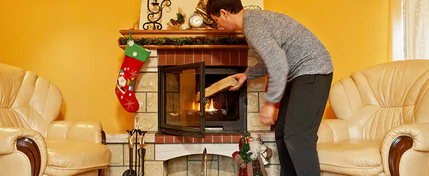 Rusted Metal Fireplace Restoration in Ennis, Texas